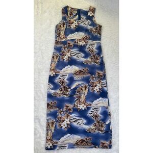Hilo Hattie The Hawaiian Original Women's Sleeveless Maxi Dress Floral Size 12‎